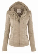 Faux Leather Jacket Women 2025 Basic Jacket Coat Female Winter Motorcycle Jacket PU Leather Zipper Hoodies Outerwear chaqueta