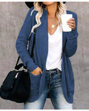 Autumn Long Cardigan Women Jumper Fashion Loose Coat Ladies Knitted Outerwear Ropa Mujer Clothes Woman Sweater Jacket Pull Femme