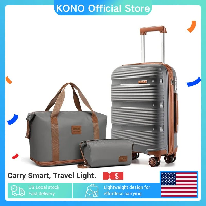 3-Piece Lightweight Hard Shell Suitcase Set