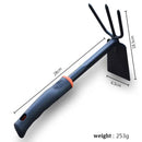 Black Rubber Handle Five Tooth Rake