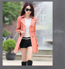 2025Spring Autumn New Windbreaker Coat Women Fashion Slim Mid Long Lace Trench Coat Female Casual Double-breasted Outerwear Tops