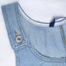 Women's Denim Dress Sexy Cool Strap Mini Dress Solid Color Sleeveless Pockets High Waist