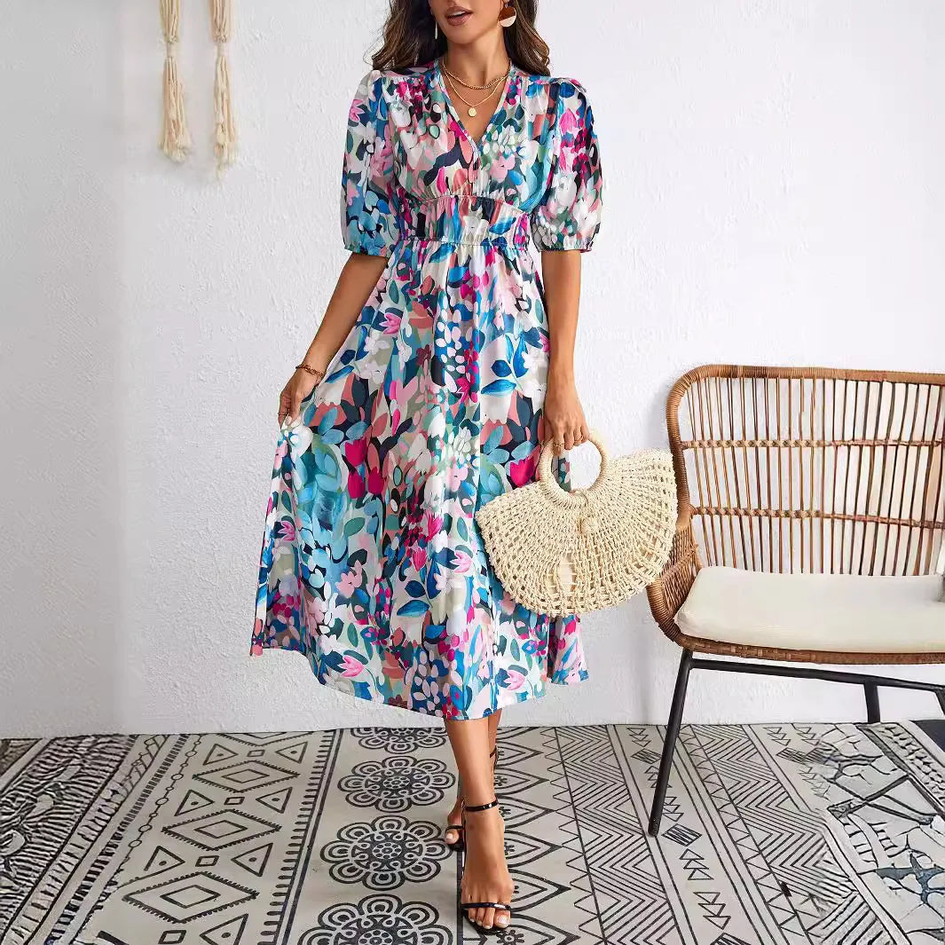 Women's Spring Floral Print Dress