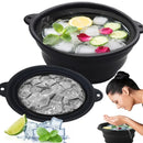 Portable Foldable Silicone Ice Basin With Built-in Ice Tray