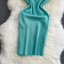 Fashion Y2K Letters Knitted Women Dress Sexy Tank Sleeveless Slim Elastic Bodycon Summer Dress Streetwear Vestidos