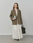 French Heavy Embroidery Floral Layered Strap Autumn Women Dresses