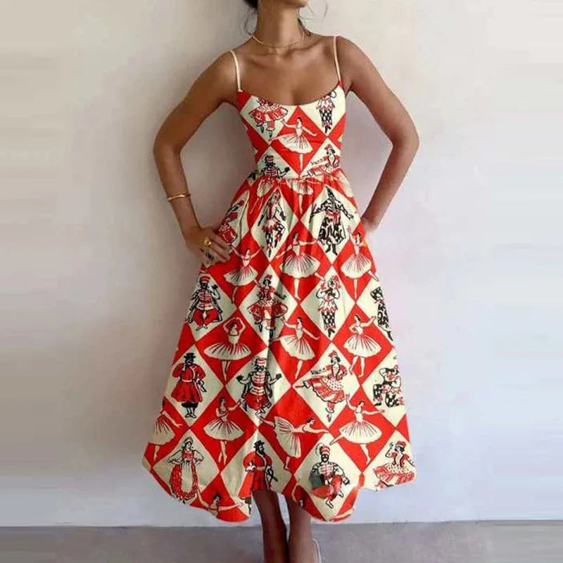 Low Cut Spaghetti Strap Dresses for Women