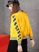 Yellow Winter coat for women short jackets for women Women's Long Sleeve coat Woman clothing Women's top