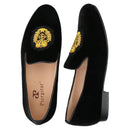 Summer New Model Imported From India British Royal Style Patch Embroidery Men Velvet Shoes Handmade Slip-On Loafers
