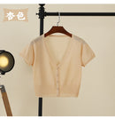 Outerwear Jerseys Summer Cardigan Women Cropped Blouse