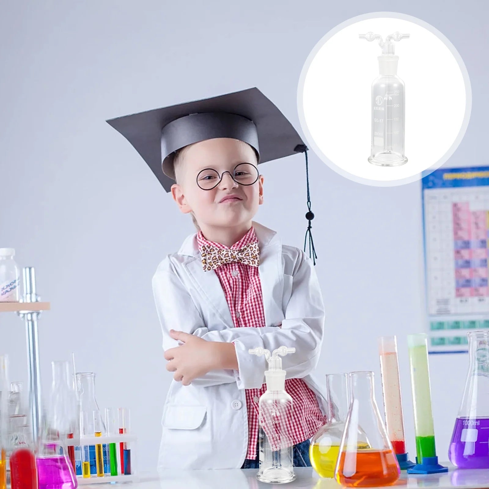 Wash Bottle Gas Bottles Gardening Laboratory Accessories