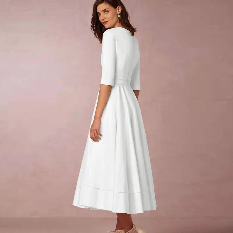 V-neck Short Sleeve Dresses for Women.