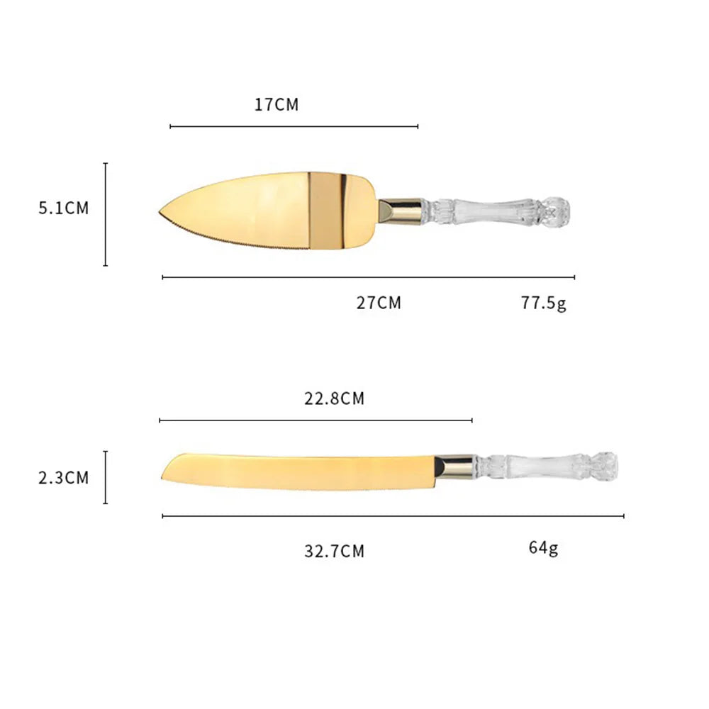 Personalized Engraved Cake Knife Serving Set