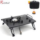 Portable Camping Folding Removable Wood Table Gas Stove
