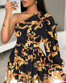 Off Shoulder Boho Print Women Dress