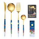 Christmas Starry Sky Western Food Tableware Set