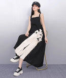 Unique Style New 2025 Summer Korean Style Woman Black Sleeveless Sundress Loose Fit Girls Casual Beach Cute Sun Dress JKXD057