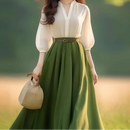 Women's V-Neck Half Sleeve Dress