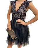 Women's V Neck Lace Dress