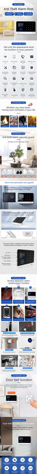 4G wireless security alarm