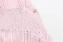 2025 Summer New in Pink Sleeveless Ribbed Knit Bodycon Mini Dress Versatile Work & Casual Outfit