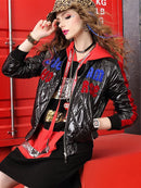 Winter coat for women, diamond checkered cotton jacket lightweight, thick top,  jacke for women   Woman clothing  winter coat
