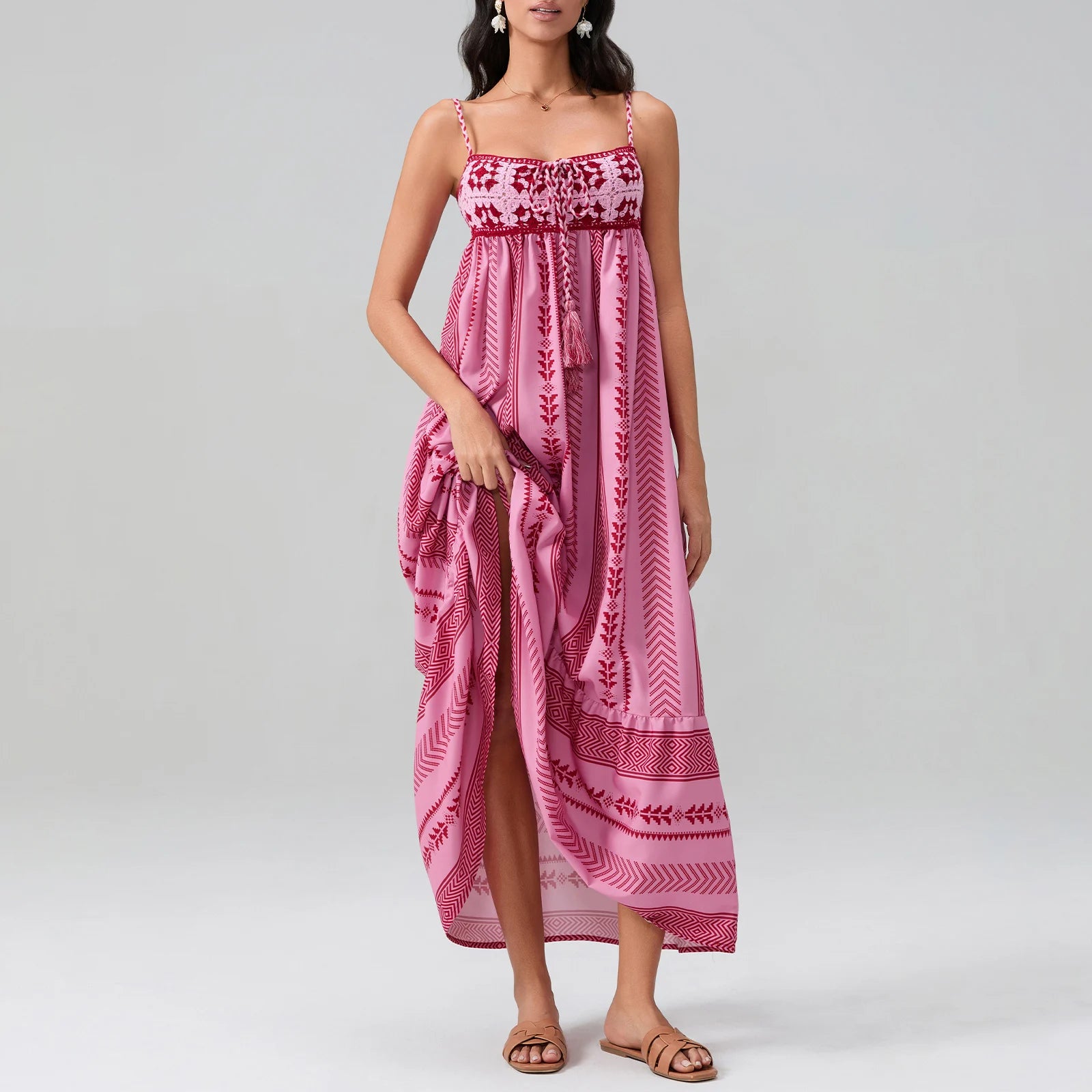 Women Sleeveless Flowy Dress