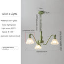 Green Pastoral Style Flower Pendel Chandelier