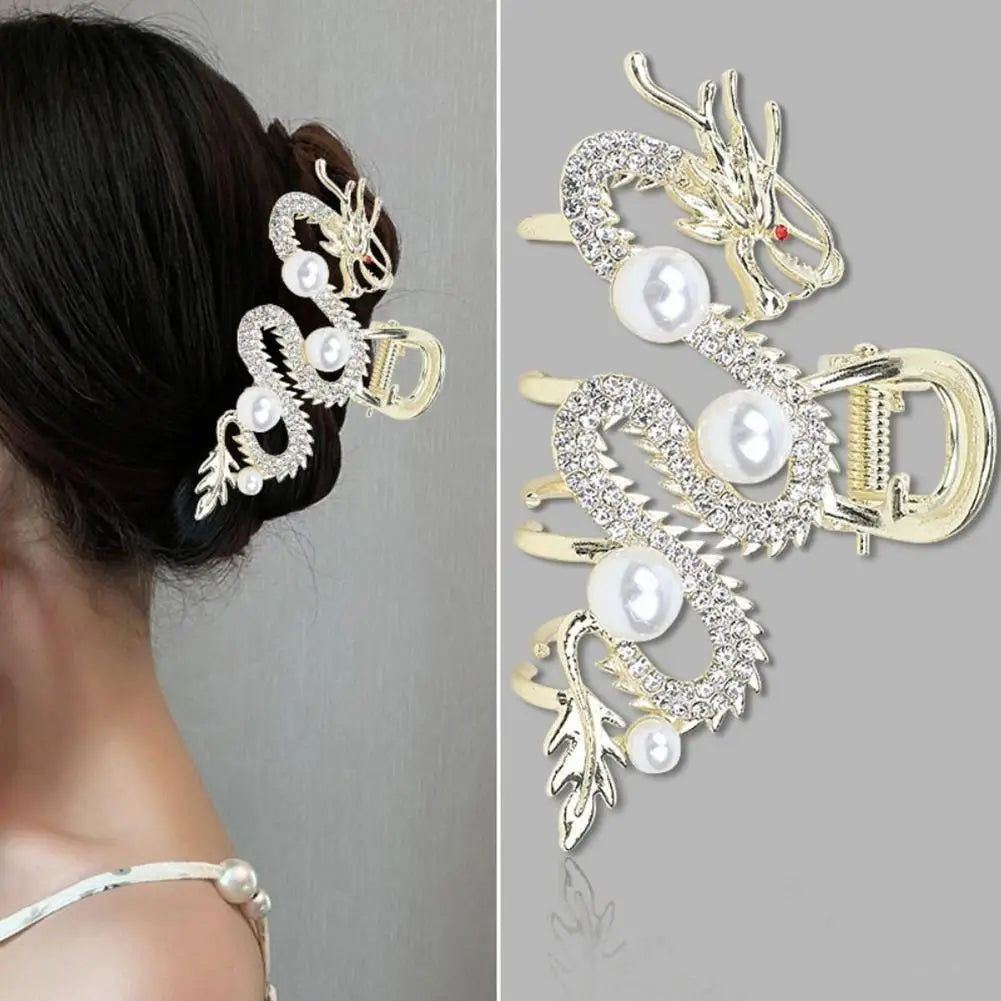 Blue Dragon Hairpin With Pearl Hair Claw