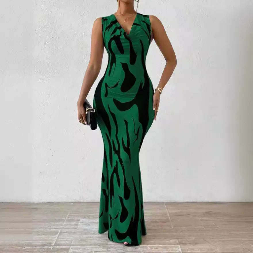 Women Long Sleeveless Midi Dress
