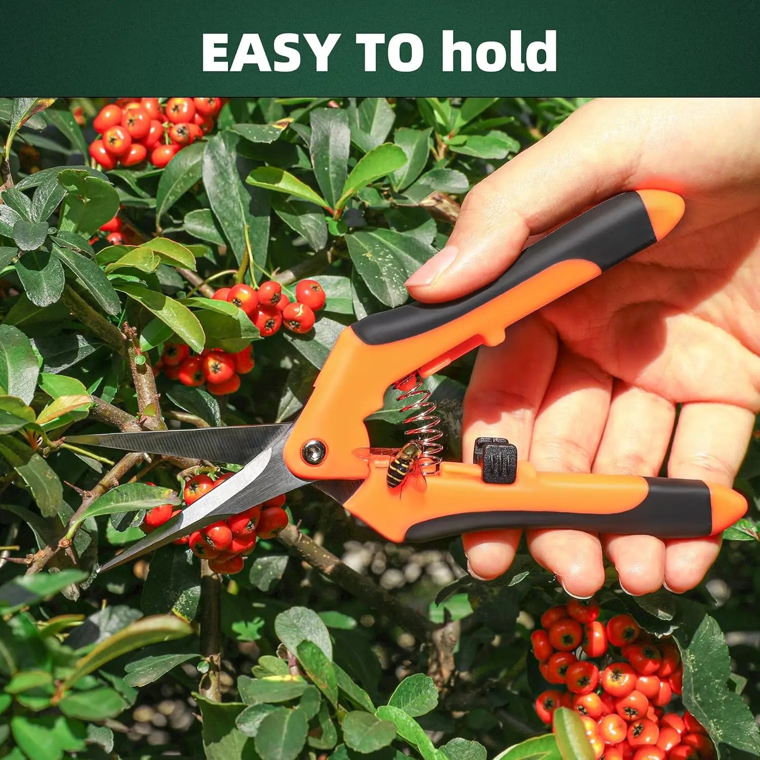 Straight-bladed pruning shears