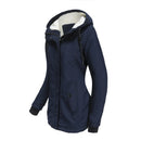 Women's Warm Hooded Parkas, Thick Plush Coats, Female Mid-Long Cotton Jacket, Winter Outwear, Big Size, S-5XL