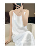 2025 New 100% Anti Wrinkle Mulberry Silk Strap Dress for Women's Summer New Loose Long Skirt