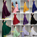 Women's Short-Sleeved Chiffon Evening Dress, Female Party Dress, Monochromatic, Bohemian, Long, Elegant, New, 2022