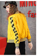 Yellow Winter coat for women short jackets for women Women's Long Sleeve coat Woman clothing Women's top