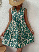 Women's Sleeveless Floral Print Dress