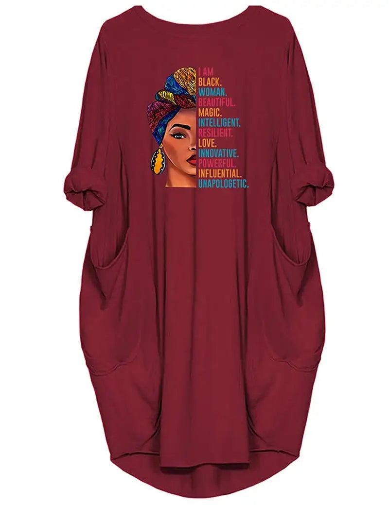 Plus Size Women Short Sleeve O-Neck Loose Dress