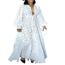White Long Hollow Dress