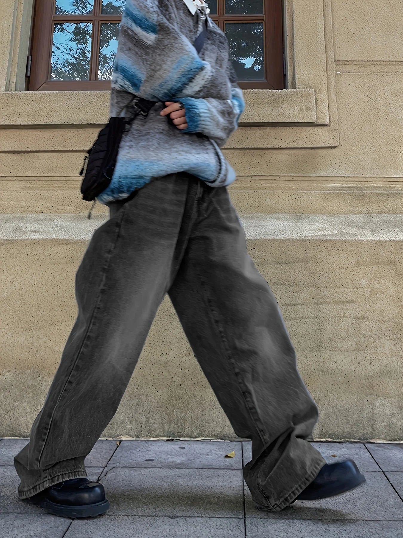 High Waist Streetwear Baggy Trousers