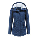 Women's Warm Hooded Parkas, Thick Plush Coats, Female Mid-Long Cotton Jacket, Winter Outwear, Big Size, S-5XL