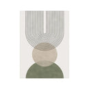 Sage Green Botanical Abstract Boho Geometry Wall Art