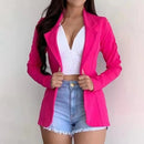 Stylish women's sports coat, long sleeved slim office sports casual top