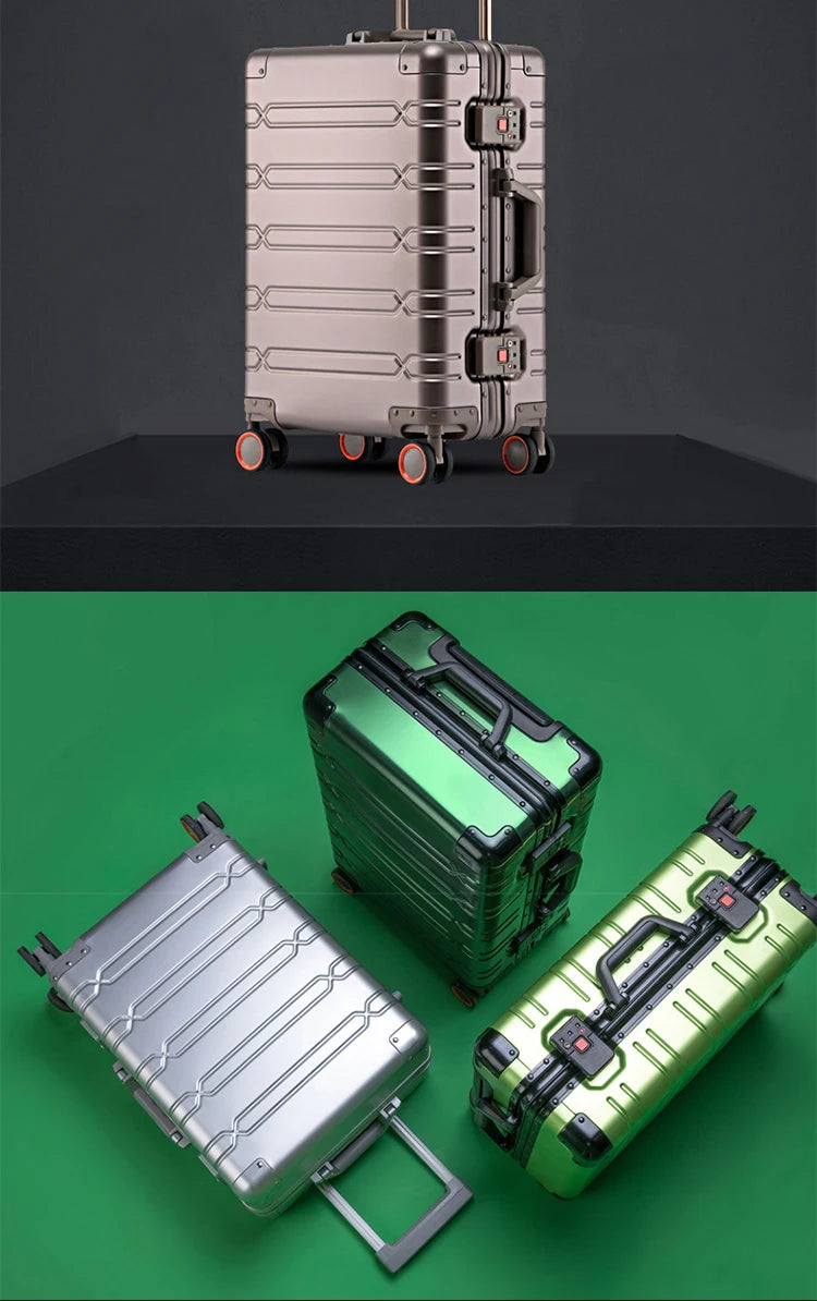 All-aluminum-magnesium alloy trolley suitcase