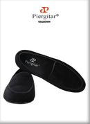 Piergitar 2022 Handmade Meteor Shower Design Velvet Men's Loafers British Style Classic Slip-On Men Smoking Slippers Plus Size