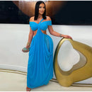 Hollow Out Backless Long Dress