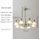 Green Pastoral Style Flower Pendel Chandelier