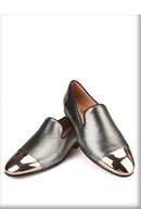 New Arrival Men's Red Sole Luxury Chain Style Slip-On Loafers Multicolored Gold Silk Weave Shoes Plus Size