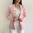 Stylish women's sports coat, long sleeved slim office sports casual top