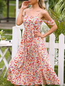 Women's Printed Botanical Floral Dress