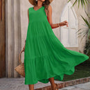 Long Loose Ruffle Dress